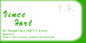 vince horl business card